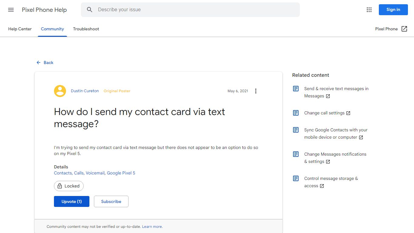 How do I send my contact card via text message? - Google Help
